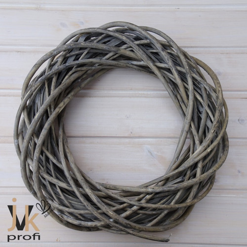 Proutěný věnec 33 cm - šedý — foto 2