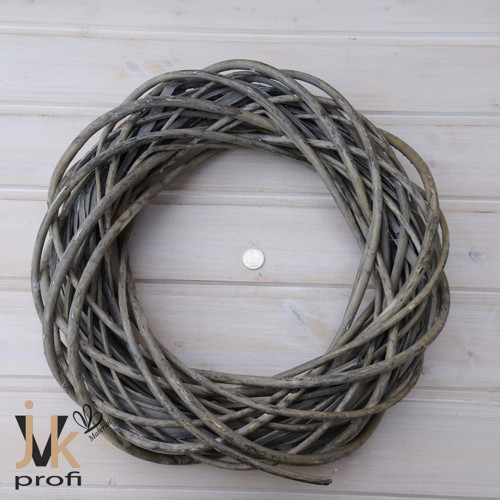 Proutěný věnec 33 cm - šedý — foto 3