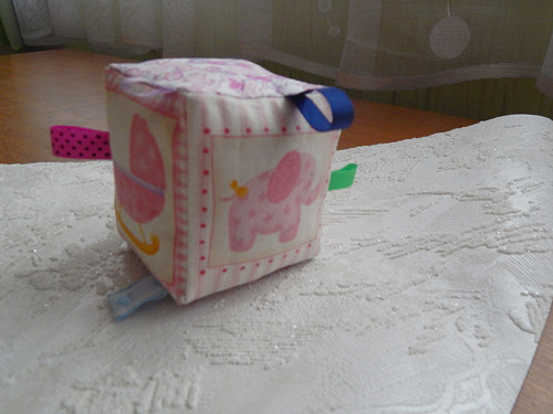 Dětská, látková kostka - chrastící — foto 3