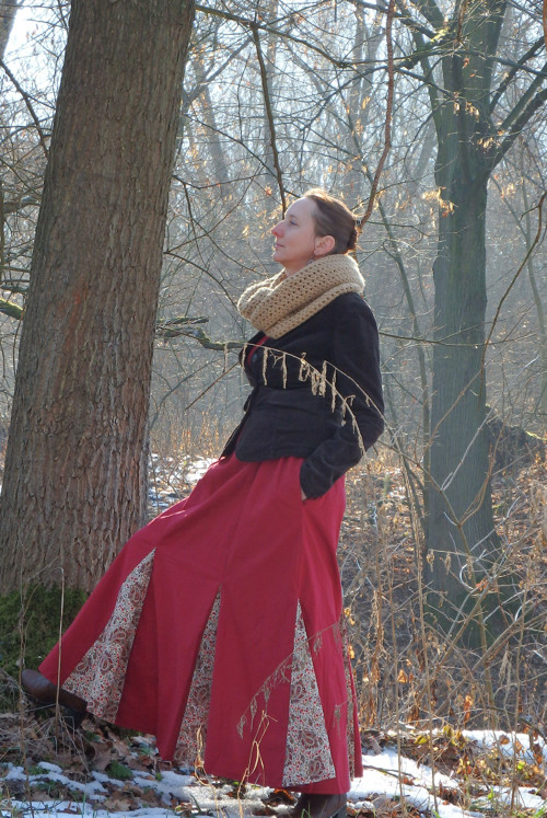 Godetová vínová maxi — foto 3