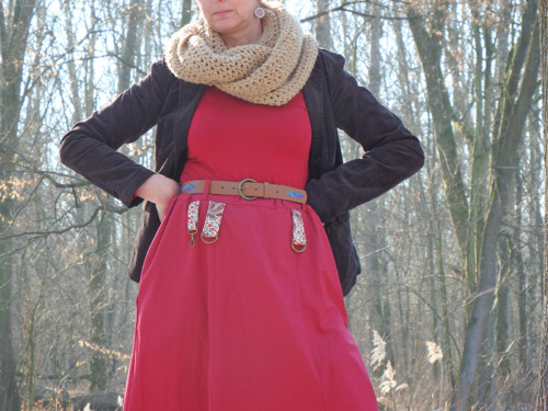 Godetová vínová maxi — foto 4