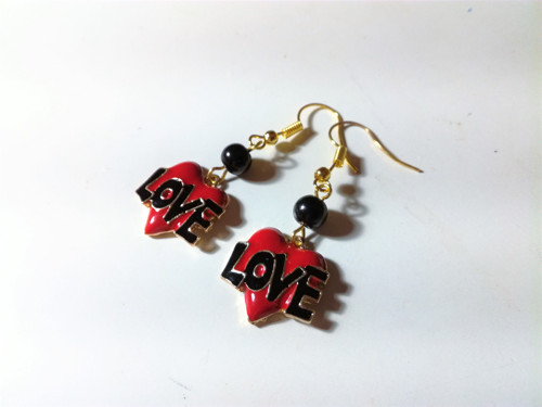 Srdíčka LOVE - náušnice — foto 3