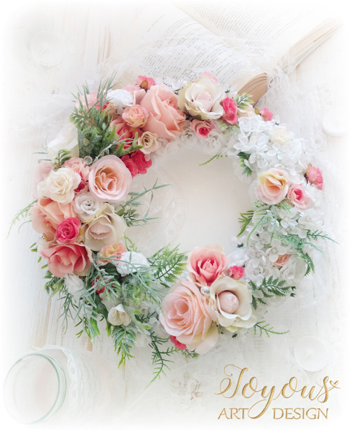 Romantický shabby chic věnec — foto 2