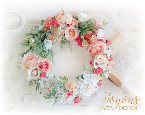 Romantický shabby chic věnec — foto 3