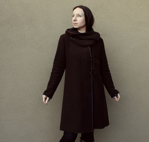 Druidský šat - set (kabát, kapuce, šála) — foto 2
