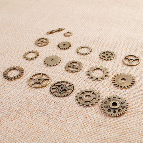 Sada steampunk 17ks/ ant. bronz/ 1set — foto 3