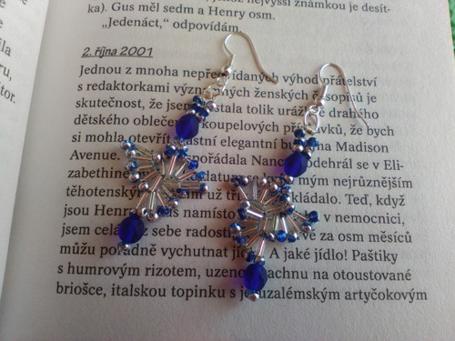 Modrostříbrné náušnice — foto 2