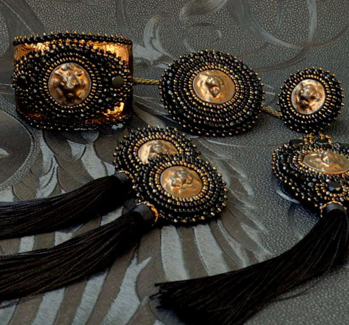 Lion Head Ring - vyšívaný prsten — foto 3