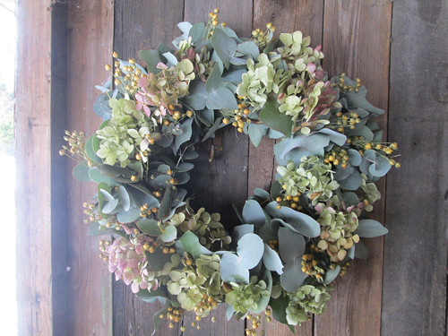 Pouze jen,eucalyptus,hortenzie,len — foto 2