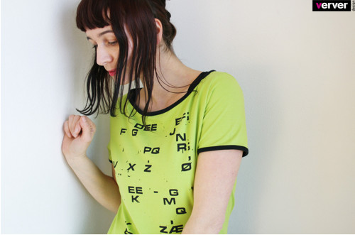 Triko limetkové - "písmo" (M) — foto 2