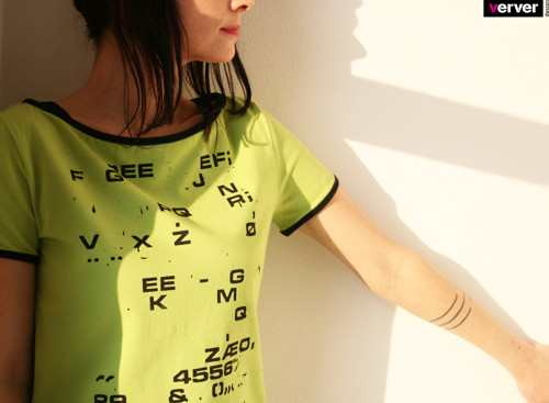 Triko limetkové - "písmo" (M) — foto 5