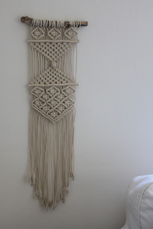 Macramé závěsná dekorace-natur — foto 5