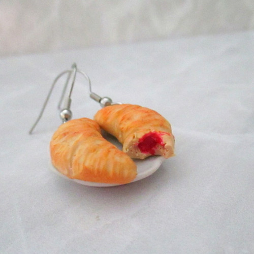 Náušnice croissanty — foto 4