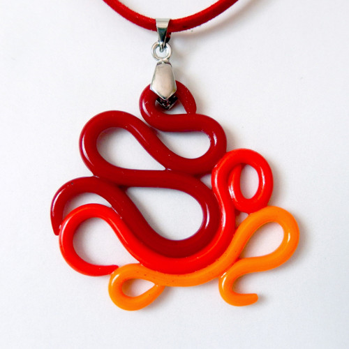 Červeno-oranžový ornament — foto 2