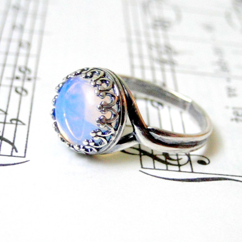 Opalite & Silver Ag 925 / Strieborný prsteň — foto 2