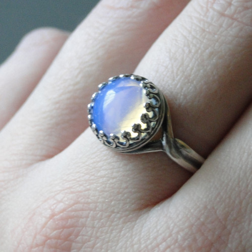 Opalite & Silver Ag 925 / Strieborný prsteň — foto 3