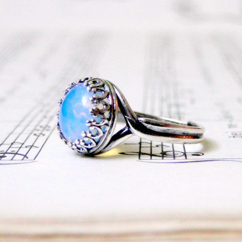 Opalite & Silver Ag 925 / Strieborný prsteň — foto 6