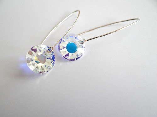 Náušnice - SUN Swarovski (Ag925) — foto 2