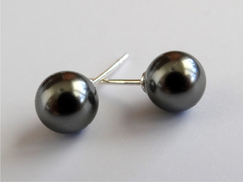 Náušnice - DARK GREY Swarovski — foto 2