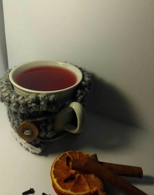 Svetřík na hrníček ... romantický — foto 3
