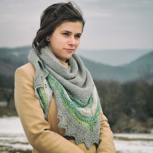 Šátek Marianne - ručně předený — foto 4