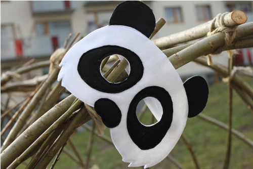 Maska z plsti - panda — foto 2