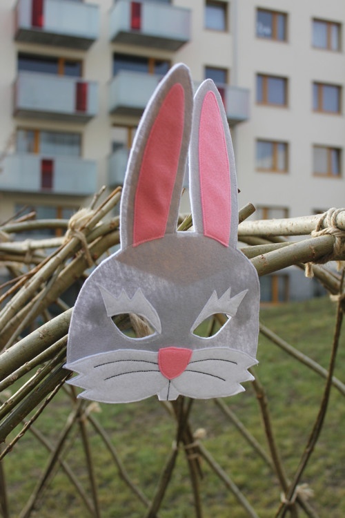 Maska z plsti - zajíc — foto 2