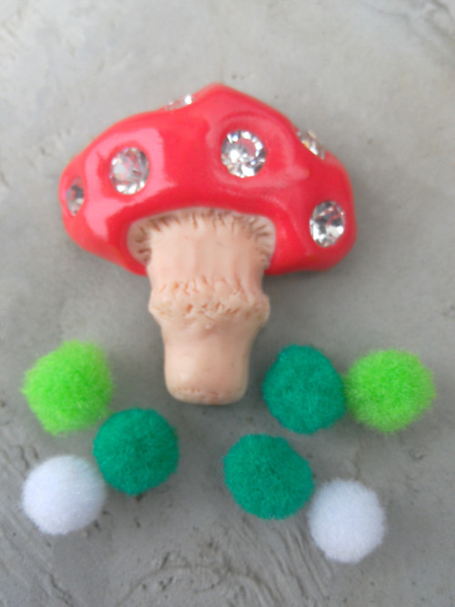 Muchomůrka handmade brož — foto 2