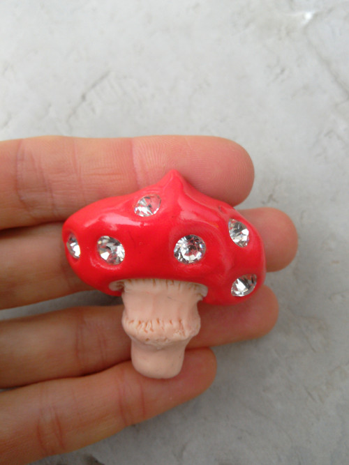 Muchomůrka handmade brož — foto 3