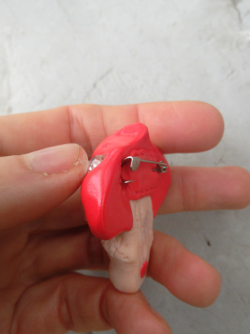 Muchomůrka handmade brož — foto 4