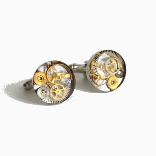 Manžetové Knoflíčky -Steampunk - Čiré — foto 5
