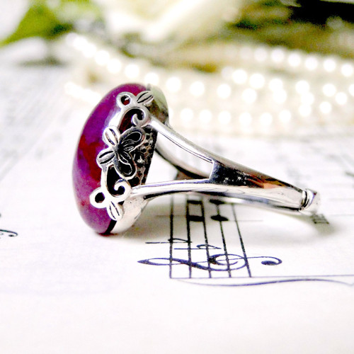 Ruby & Ornaments Silver Ag 925 / Prsteň s rubínom — foto 4