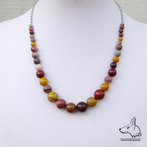 Kuličkový mookaitový náhrdelník — foto 5