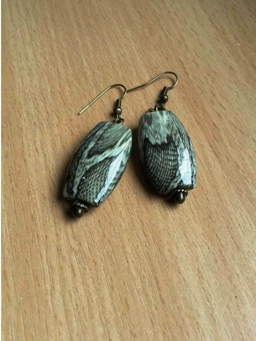 Náušnice Šedé Hadí — foto 2