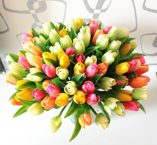 Jarní věnec s tulipány — foto 3