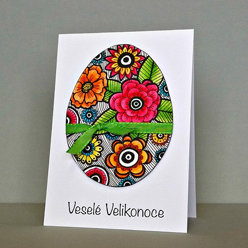 VELIKONOČNÍ přání Zentangle I. — foto 3