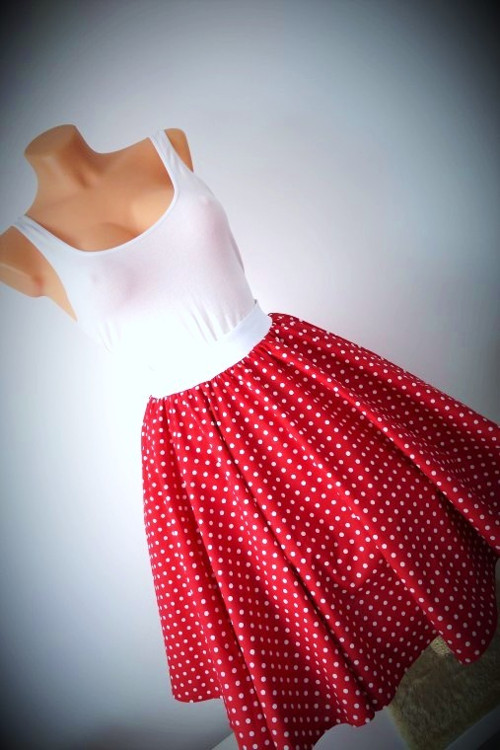 Sukně kolo červená PM — foto 4