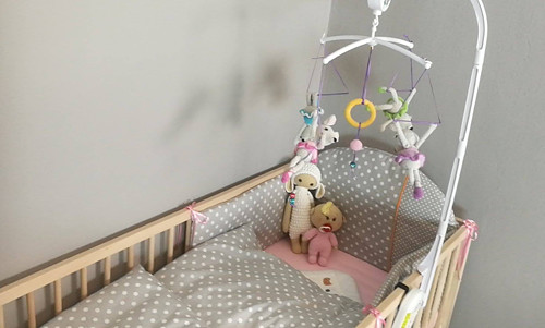 Háčkovaný myší cirkus - kolotoč nad postýlku — foto 6