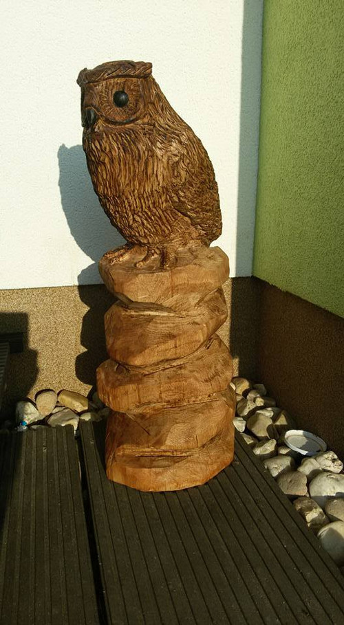 Dřevěná socha "SOVA" — foto 3