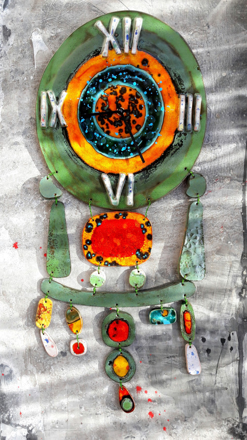 Hodiny zelené Miró — foto 3