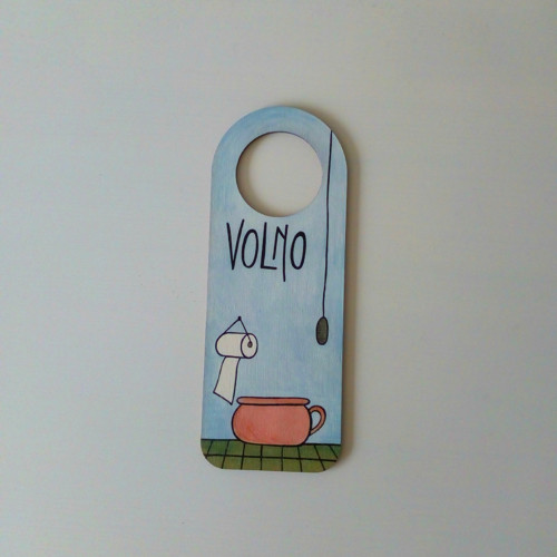 Závěs na kliku - WC - obsazeno/volno — foto 2