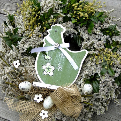 Velikonoční věnec - Buxus - Zelená slepička — foto 6