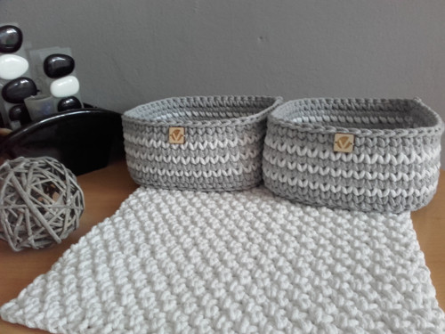 Košíky Nordic Day šedé set — foto 2