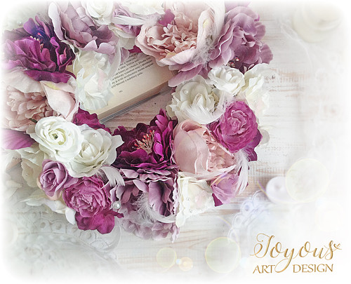 Romantický shabby chic věnec — foto 2
