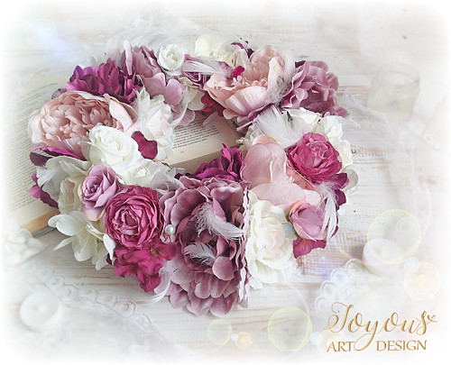 Romantický shabby chic věnec — foto 3