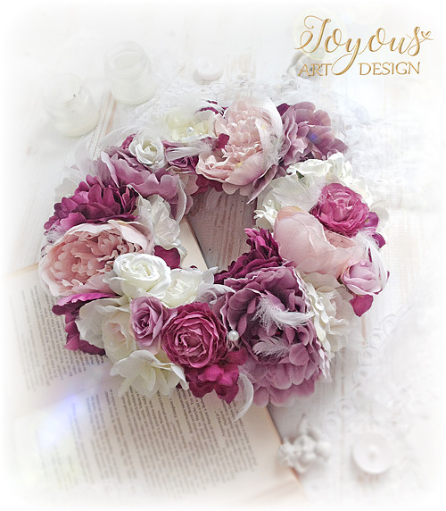 Romantický shabby chic věnec — foto 5
