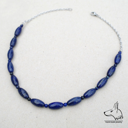 Lazhvard (lapis lazuli) - modrý náhrdelník — foto 3