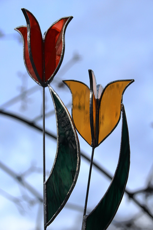 Vitrážové tulipány - plné — foto 4