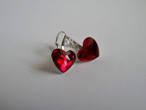 Dětské náušnice - Swarovski Heart — foto 3
