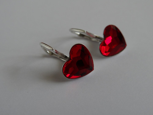 Dětské náušnice - Swarovski Heart — foto 4